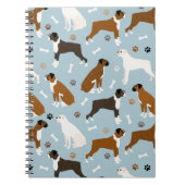 Carnet Bones et pattes de chien de boxe (Devant)