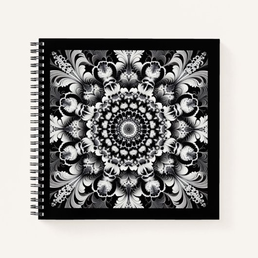 Carnet Bonheur en noir et blanc (Devant)