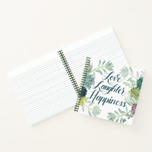 Carnet Bonheur plante   Amour rire bonheur