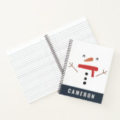 Carnet bonhomme de neige personnalisé enfant festif drôle (Intérieur)