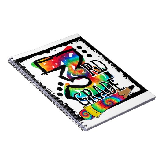 Carnet Bonjour 3e année 3e année Enseignant Tie Dye Back (Côté Droit)