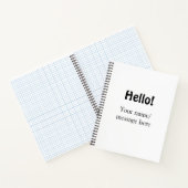 Carnet Bonjour ajouter un message de nom simple minimum é (Intérieur)