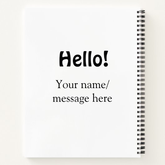 Carnet Bonjour ajouter un message de nom simple minimum é (Dos)