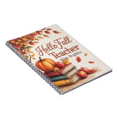 Carnet Bonjour Automne Enseignant Aquarelle Automne Perso (Côté Droit)