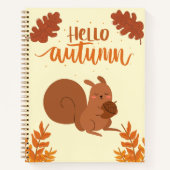 Carnet Bonjour automne mignon 🤎 🍂 🍁 🥨 (Devant)