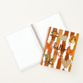 Carnet Bonjour Automne Patchwork Rustique Feuilles Orange (Intérieur)