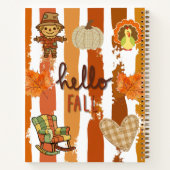 Carnet Bonjour Automne Patchwork Rustique Feuilles Orange (Dos)