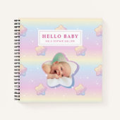 Carnet Bonjour bébé Rainbow Photo personnalisée (Devant)