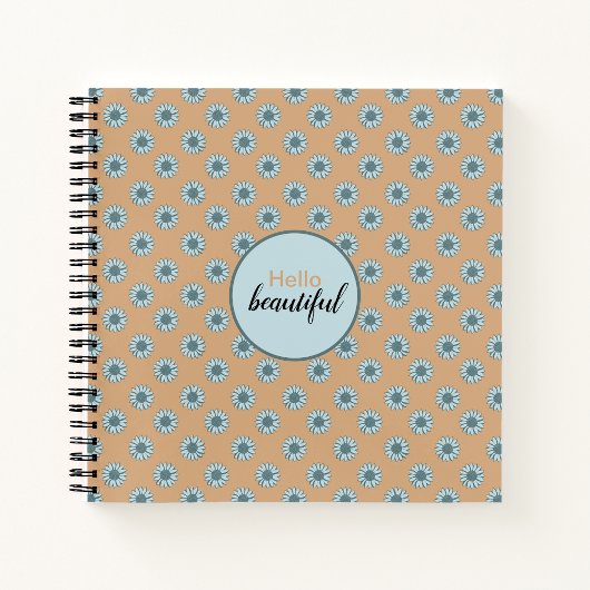 Carnet Bonjour Belles Tournesols Bleus