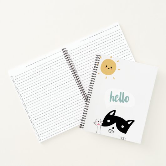 Carnet Bonjour Chat Soleil (Intérieur)