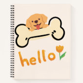 Carnet Bonjour Chien & Tulipe (Devant)