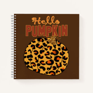 Carnet Bonjour Citrouille - Automne Empreinte de léopard