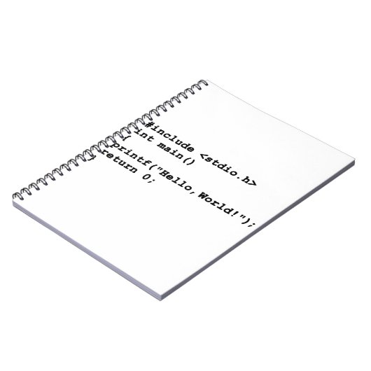 Carnet Bonjour codage de langage de programmation du (Côté gauche)