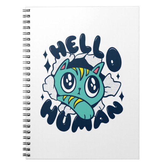 Carnet Bonjour homme Cute Cat (Devant)