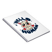 Carnet Bonjour humain Chat Mignon (Côté Droit)