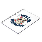 Carnet Bonjour humain Chat Mignon (Côté gauche)