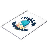 Carnet Bonjour humain drôle Dinosaure (Côté gauche)