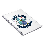 Carnet Bonjour humain oiseau mignon (Côté Droit)