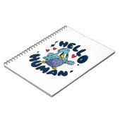 Carnet Bonjour humain oiseau mignon (Côté gauche)