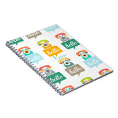 Carnet Bonjour mignon coloré Bonjour (Côté Droit)