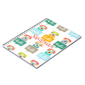 Carnet Bonjour mignon coloré Bonjour (Côté gauche)