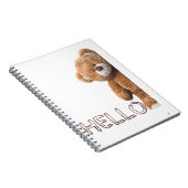 Carnet Bonjour mignon ours Brown Teddy Bear (Côté Droit)