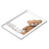 Carnet Bonjour mignon ours Brown Teddy Bear (Côté gauche)
