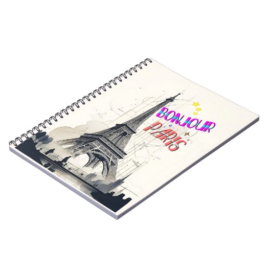 Carnet Bonjour Paris coloré (Côté gauche)