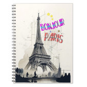 Carnet Bonjour Paris coloré (Devant)