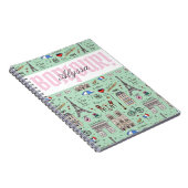 Carnet Bonjour Paris France Vacances Français (Côté Droit)