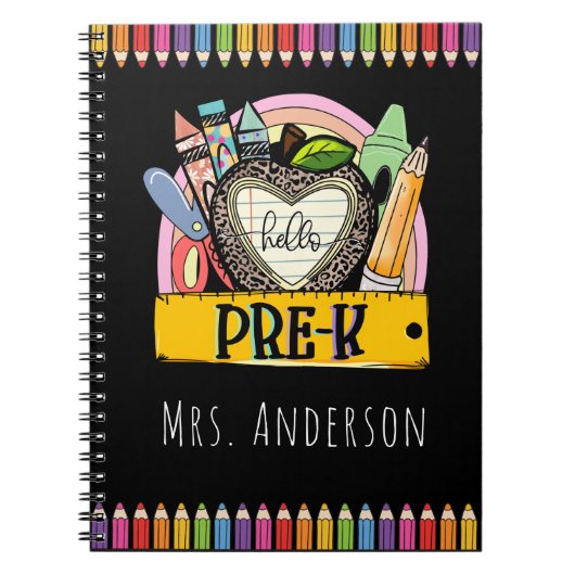 Carnet Bonjour Pré-k, Pré-K Nom de l'enseignant (Devant)