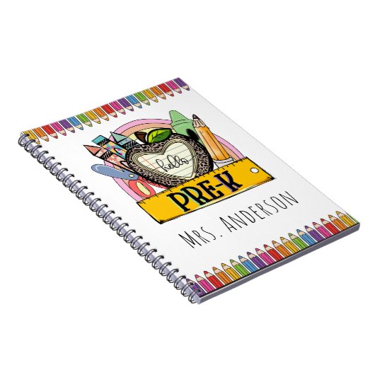 Carnet Bonjour Pré-k, Pré-K Nom de l'enseignant (Côté Droit)