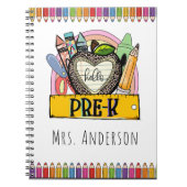 Carnet Bonjour Pré-k, Pré-K Nom de l'enseignant (Devant)