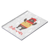 Carnet Bonjour Saison d'hiver Salutation Ours d'illustrat (Côté gauche)