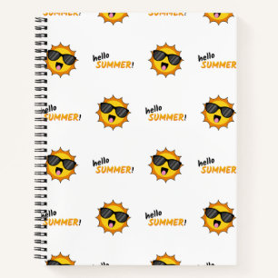 Carnet Bonjour Summer Sun avec lunettes de soleil