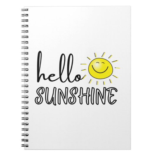 Carnet Bonjour Sunshine printemps été (Devant)