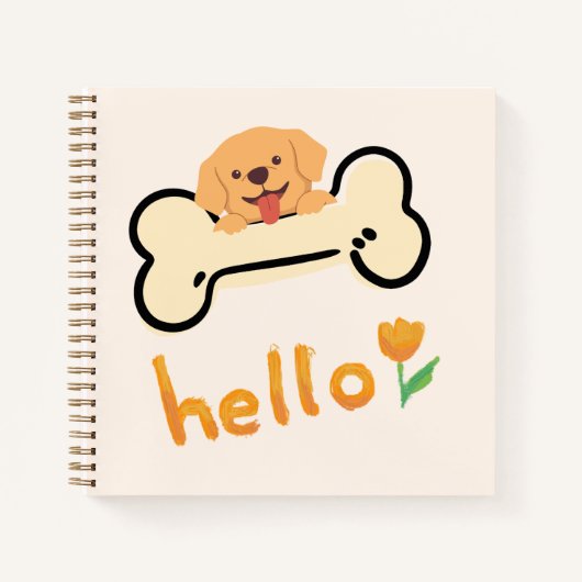 Carnet Bonjour toutou : Joyeux  (Devant)