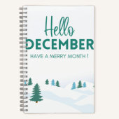 Carnet BonjourDécembre JoyeuxNoël ArbreCarnet Spiral (Recto)