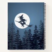 Carnet Bonne fête d'halloween. sorcière, pleine lune. (Dos)