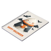 Carnet Bonne Halloween jolie conception de fantôme (Côté gauche)