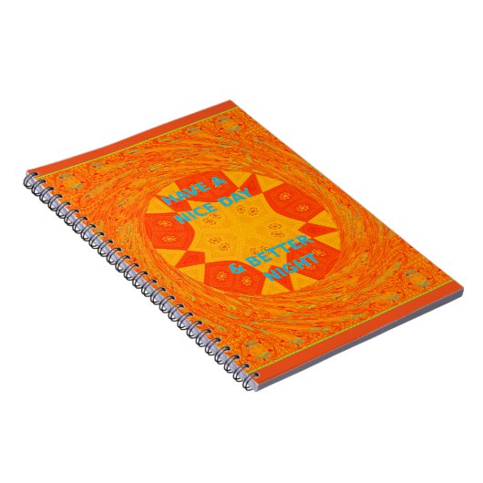 Carnet Bonne journée et meilleur art nocturne Imprimer (Côté Droit)