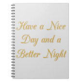 Carnet Bonne journée et meilleur tirage d'art nocturne (Devant)