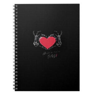 Carnet Bonne Journée ! Squelette Mains Avec Coeur Classiq