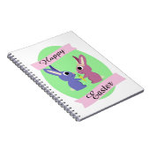 Carnet Bonne Pâques ! Couple de lapin mignon (Côté Droit)
