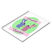 Carnet Bonne Pâques ! Couple de lapin mignon (Côté gauche)