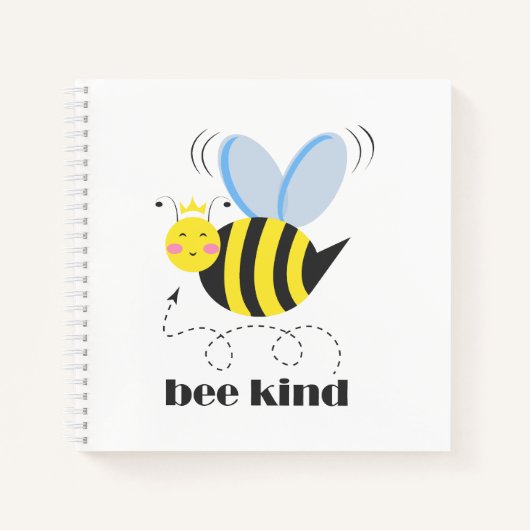 Carnet Bonne princesse d'abeille avec couronne et slogan  (Devant)