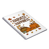 Carnet Bonne récolte - Citrouille d'automne et feuilles d (Côté Droit)