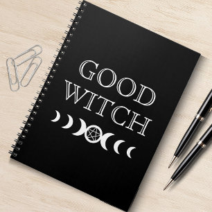 Carnet Bonne sorcière triple déesse Lune Wicca Halloween