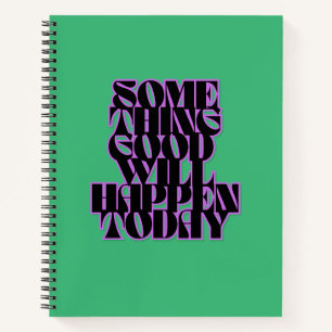 Carnet Bonnes Choses, Inspirant, Manifestation, Vert