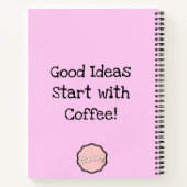 Carnet Bonnes idées Commencez par le café ! Personnalisab (Dos)